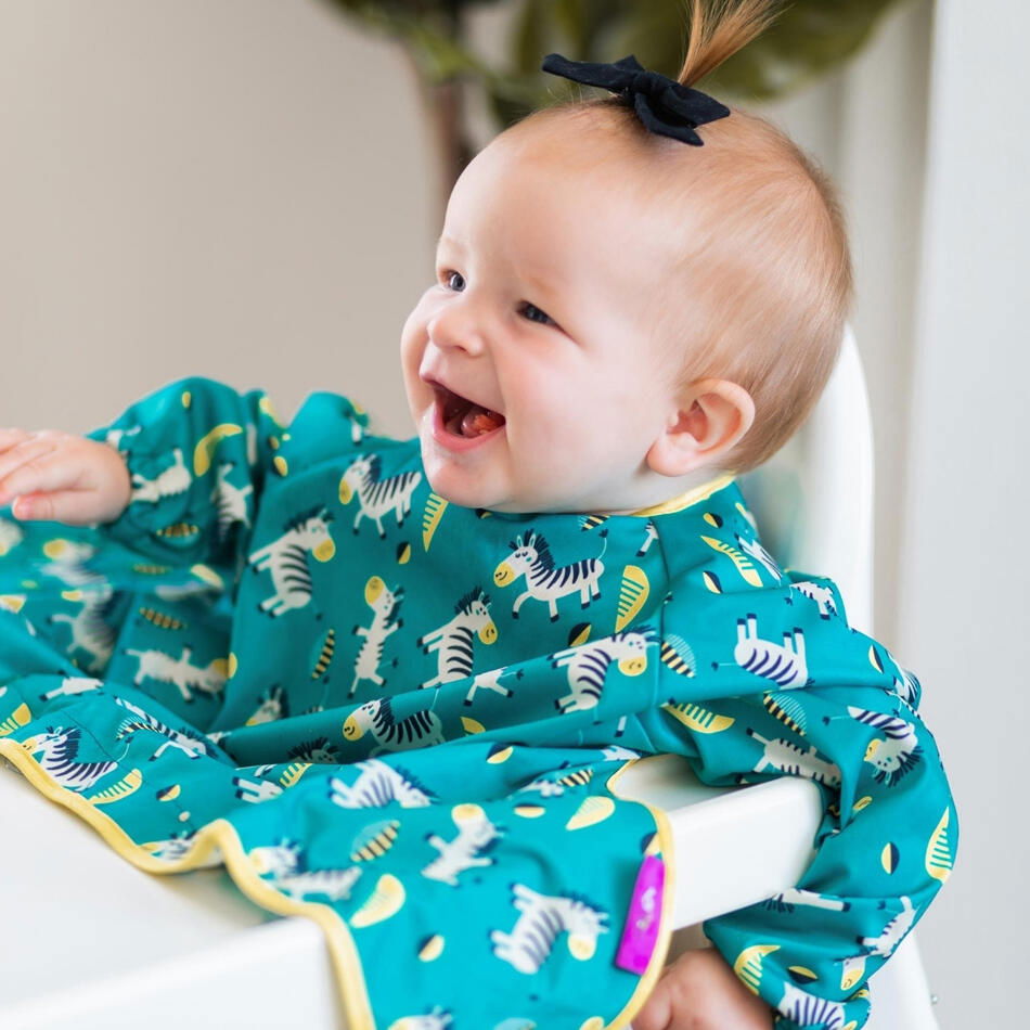 Baveta cu maneci si ventuze - Zebre vesele [4]