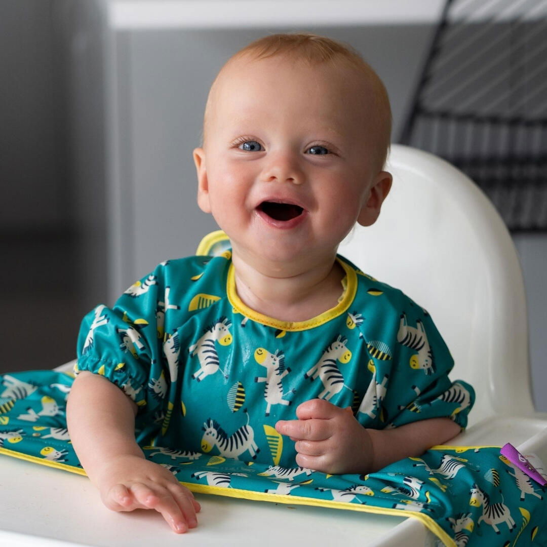 Baveta maneci scurte cu ventuze - Zebre vesele [4]