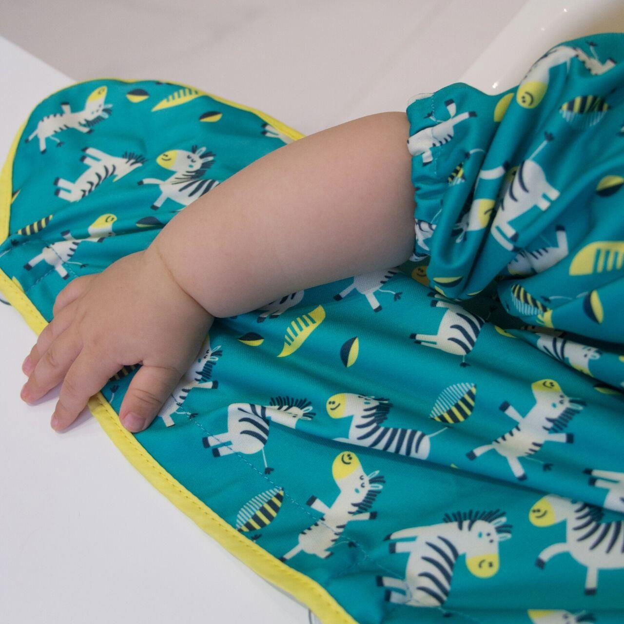 Baveta maneci scurte cu ventuze - Zebre vesele [9]