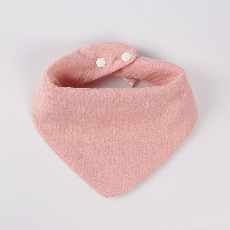 Baveta Triunghiulara, Flippy, din Bumbac, pentru Copii 0-12 Luni, 33x32 cm, Rezistenta la Apa, Roz [4]