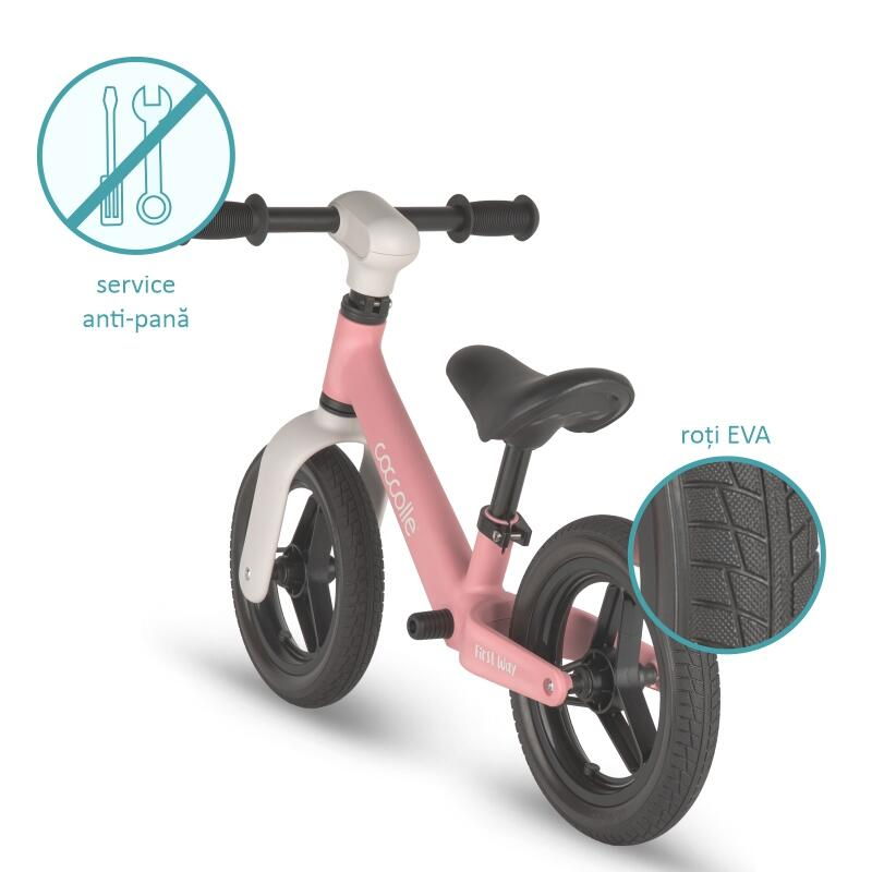Bicicleta fara pedale Coccolle First Way, Blush Pink [8]