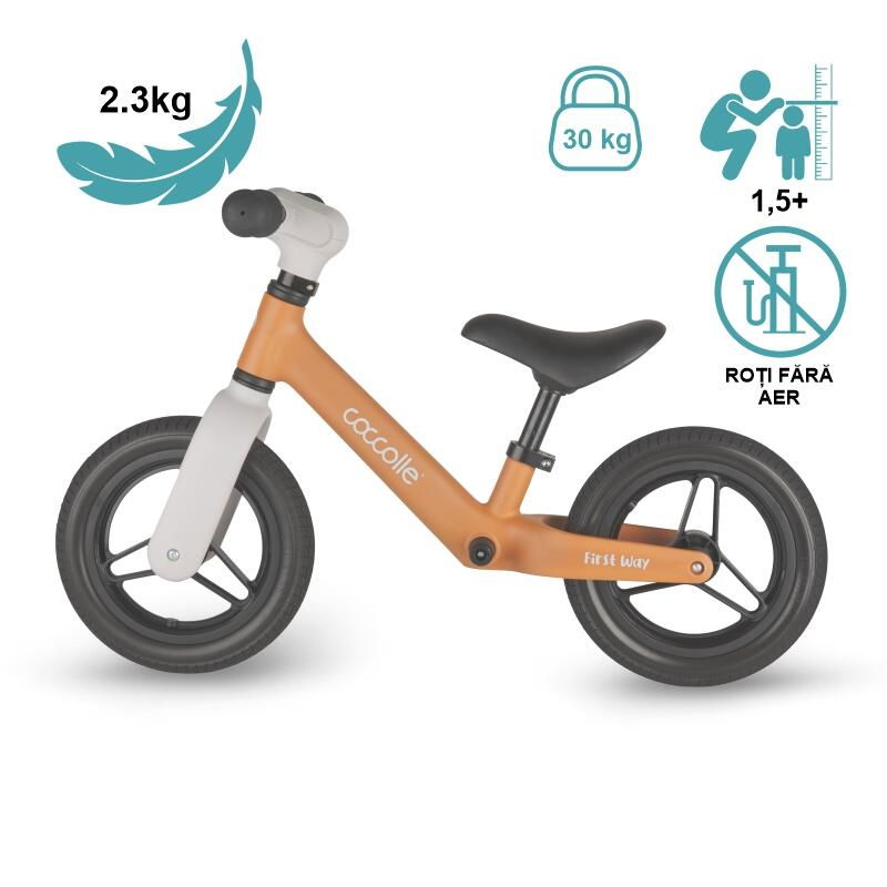 Bicicleta fara pedale Coccolle First Way, Cookie Beige [11]