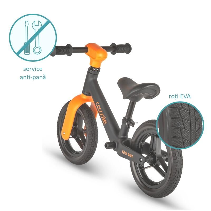 Bicicleta fara pedale Coccolle First Way, Orange Shadow [8]