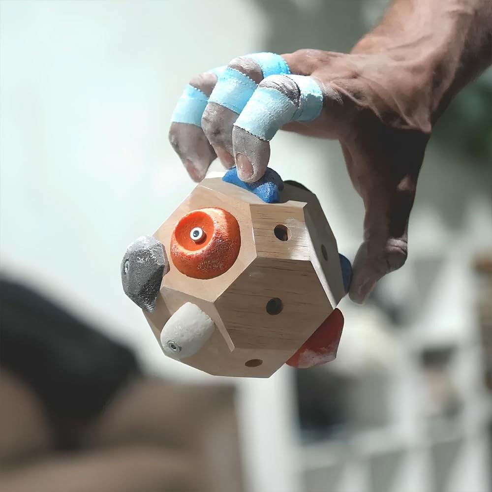 Bloc de Antrenat Forta Degetelor, Flippy, pentru Escaladat, din Lemn, 11 x 11 cm, Multicolor [3]