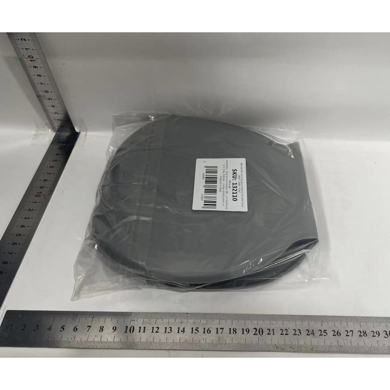 Bol Dublu pentru Animalul de Companie, Flippy, din Silicon, Pliabil, Inaltime Reglabila, Antialunecare, 42 x 21 x 5 cm, Gri [2]