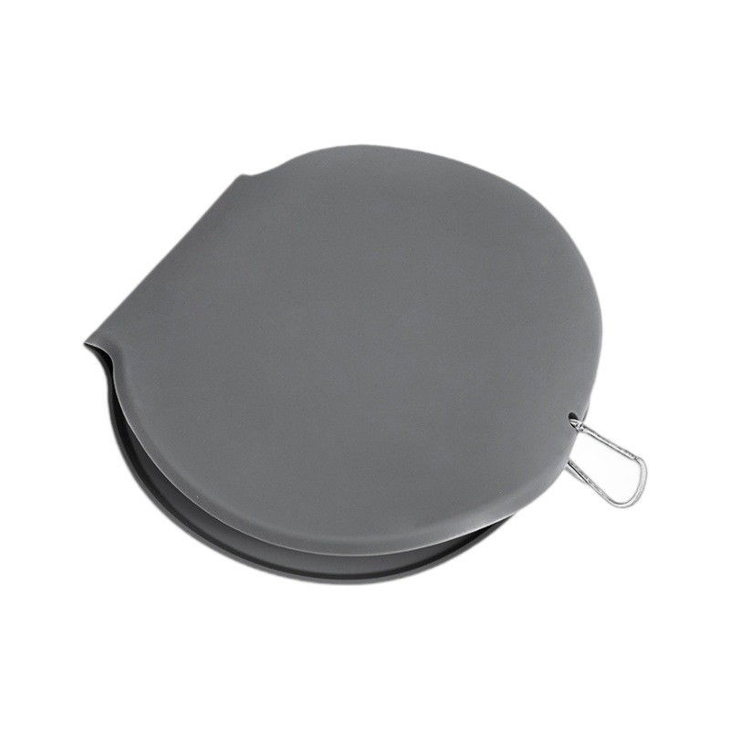 Bol Dublu pentru Animalul de Companie, Flippy, din Silicon, Pliabil, Inaltime Reglabila, Antialunecare, 42 x 21 x 5 cm, Gri [5]