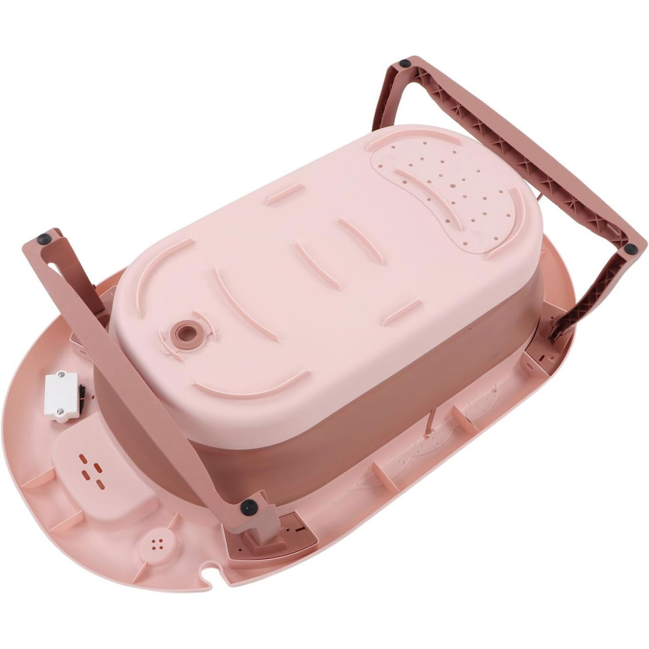 Cada de Baie, Flippy, pentru Copii 0 luni - 6 Ani, cu Termometru, Pliabila, Perna Suport Inclusa, din Plastic, 81.5 x 49 x 21.5 cm, Roz [4]