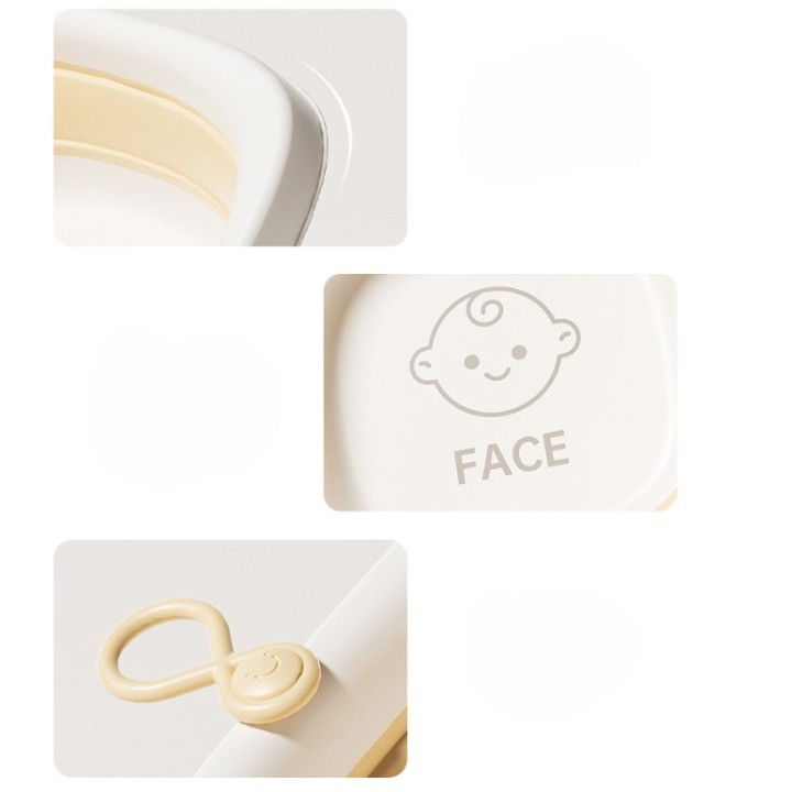 Cada Pliabila pentru Baie pentru Copii, Flippy, Cadita pentru Bebelusi, Model Patrat pentru Fata, Galben, 32x27.5x3.7 cm, 4 L [8]