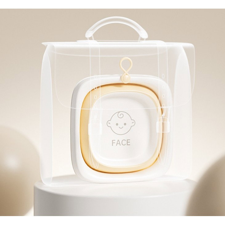 Cada Pliabila pentru Baie pentru Copii, Flippy, Cadita pentru Bebelusi, Model Patrat pentru Fata, Galben, 32x27.5x3.7 cm, 4 L [3]