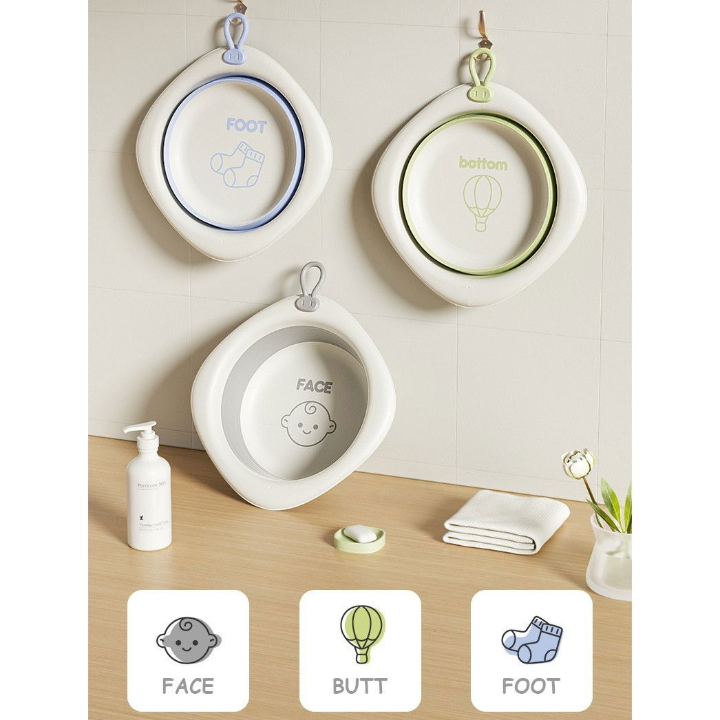 Cada Pliabila pentru Baie pentru Copii, Flippy, Cadita pentru Bebelusi, Model Romb pentru Fata, Gri, 31.5x31.5x3.5 cm, 3L [10]