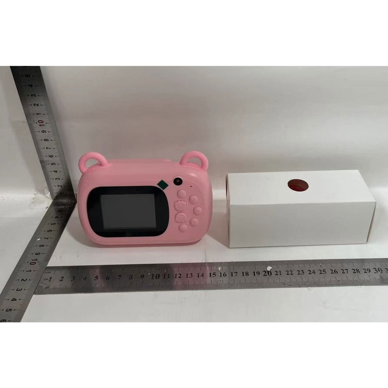 Camera Instantanee pentru Copii, Flippy, Camera Frontala + Selfie, cu Functie de Printare, Cablu USB-C, Bluetooth, Compatibil iOS/Android, Imprimare APP, Model Iepure Love, Roz [6]