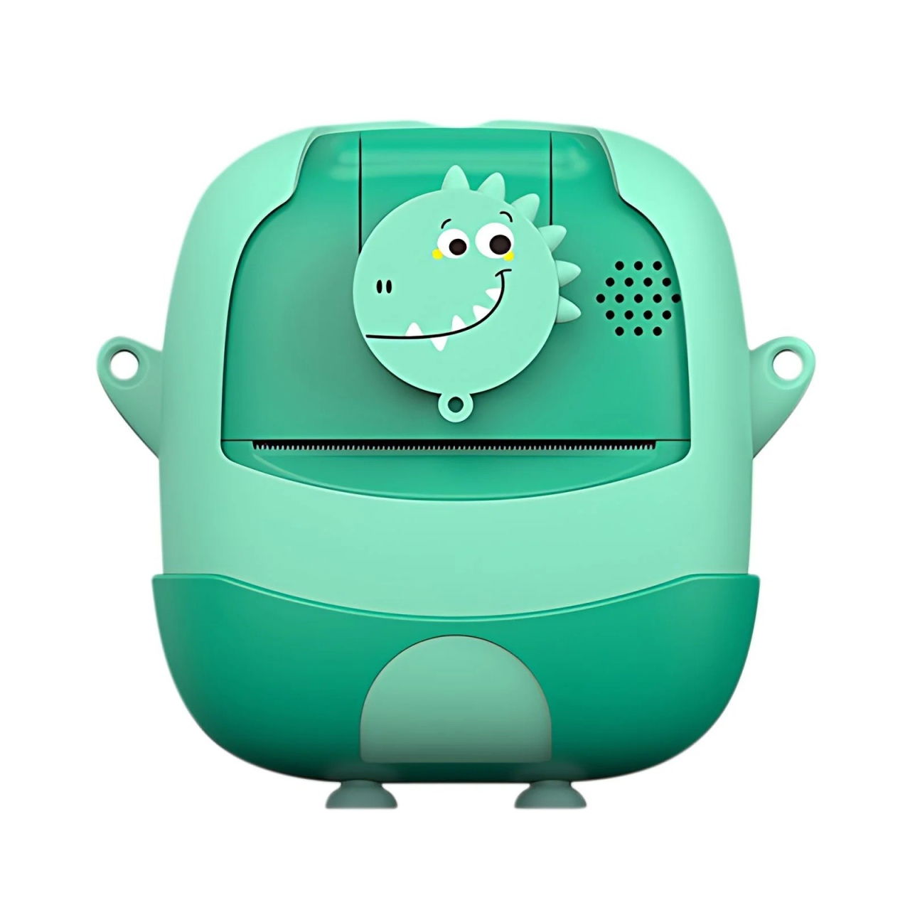 Camera Instantanee pentru Copii, Flippy, cu Functie de Printare, Cablu USB-C, Bluetooth, Compatibil iOS/Android, Camera Frontala + Selfie, Model Iepure, Snur Inclus, Verde [1]