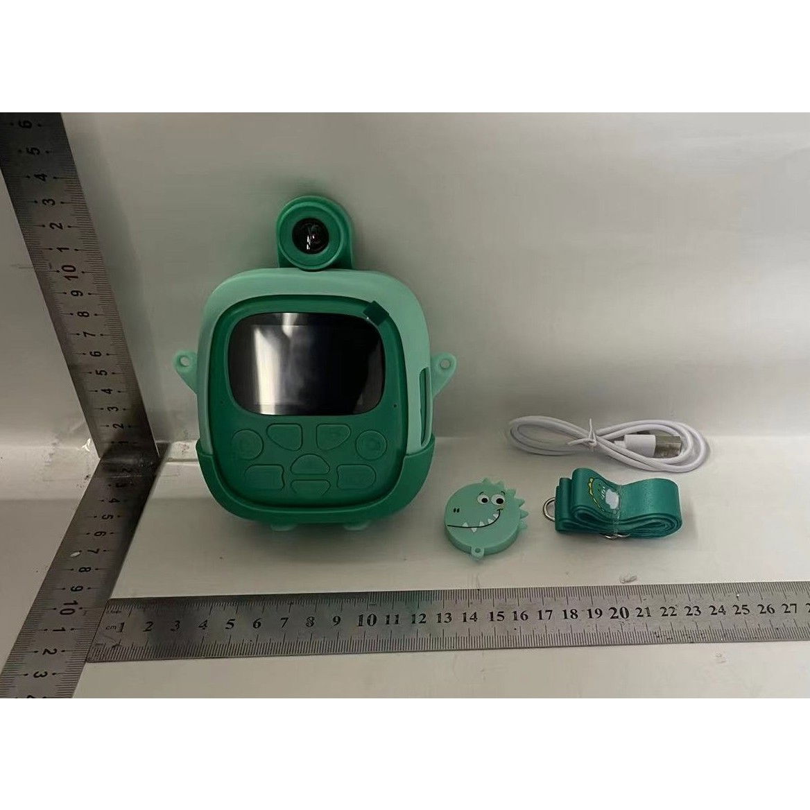 Camera Instantanee pentru Copii, Flippy, cu Functie de Printare, Cablu USB-C, Bluetooth, Compatibil iOS/Android, Camera Frontala + Selfie, Model Iepure, Snur Inclus, Verde [5]