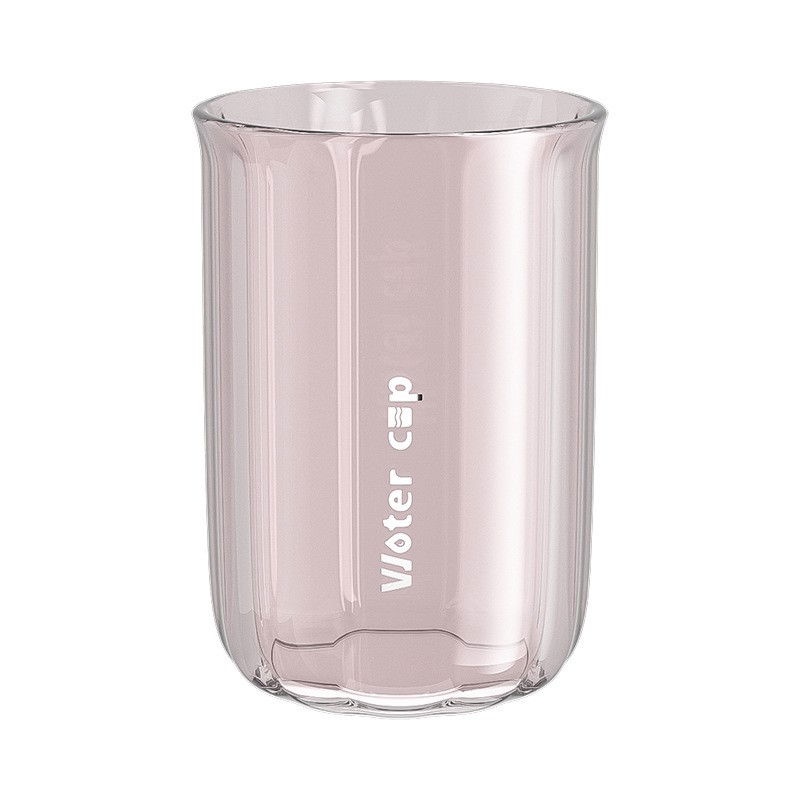 Cana de Apa pentru Clatit, Flippy, pentru Periuta de Dinti, 200 ml, 10.4 x 7.3 cm, Roz Transparent [3]