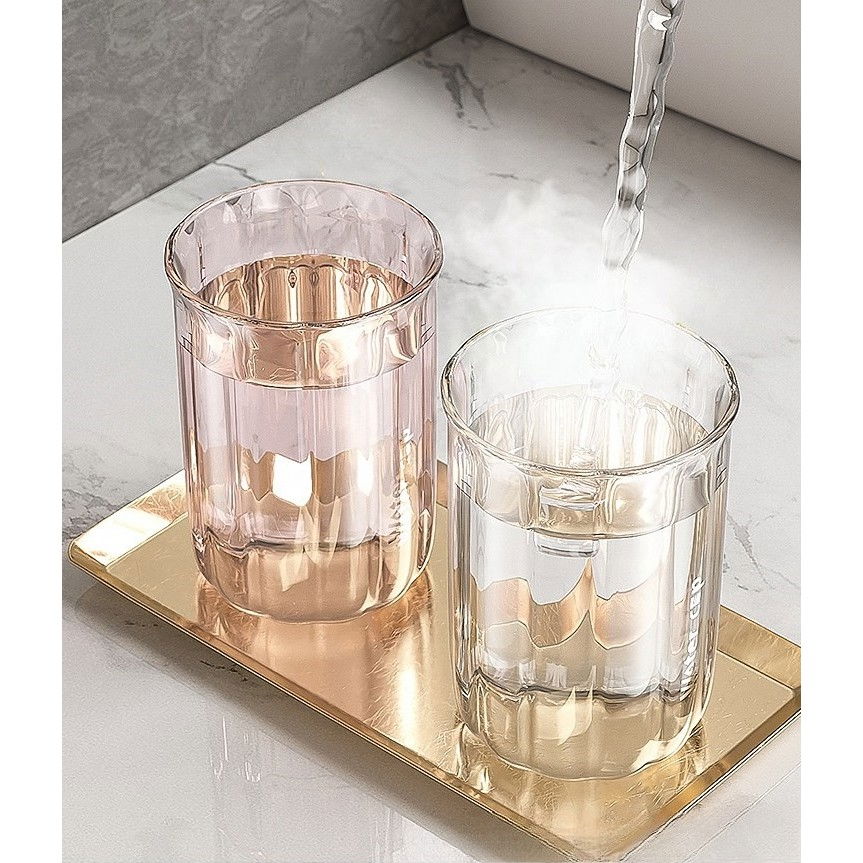 Cana de Apa pentru Clatit, Flippy, pentru Periuta de Dinti, 200 ml, 10.4 x 7.3 cm, Roz Transparent [7]