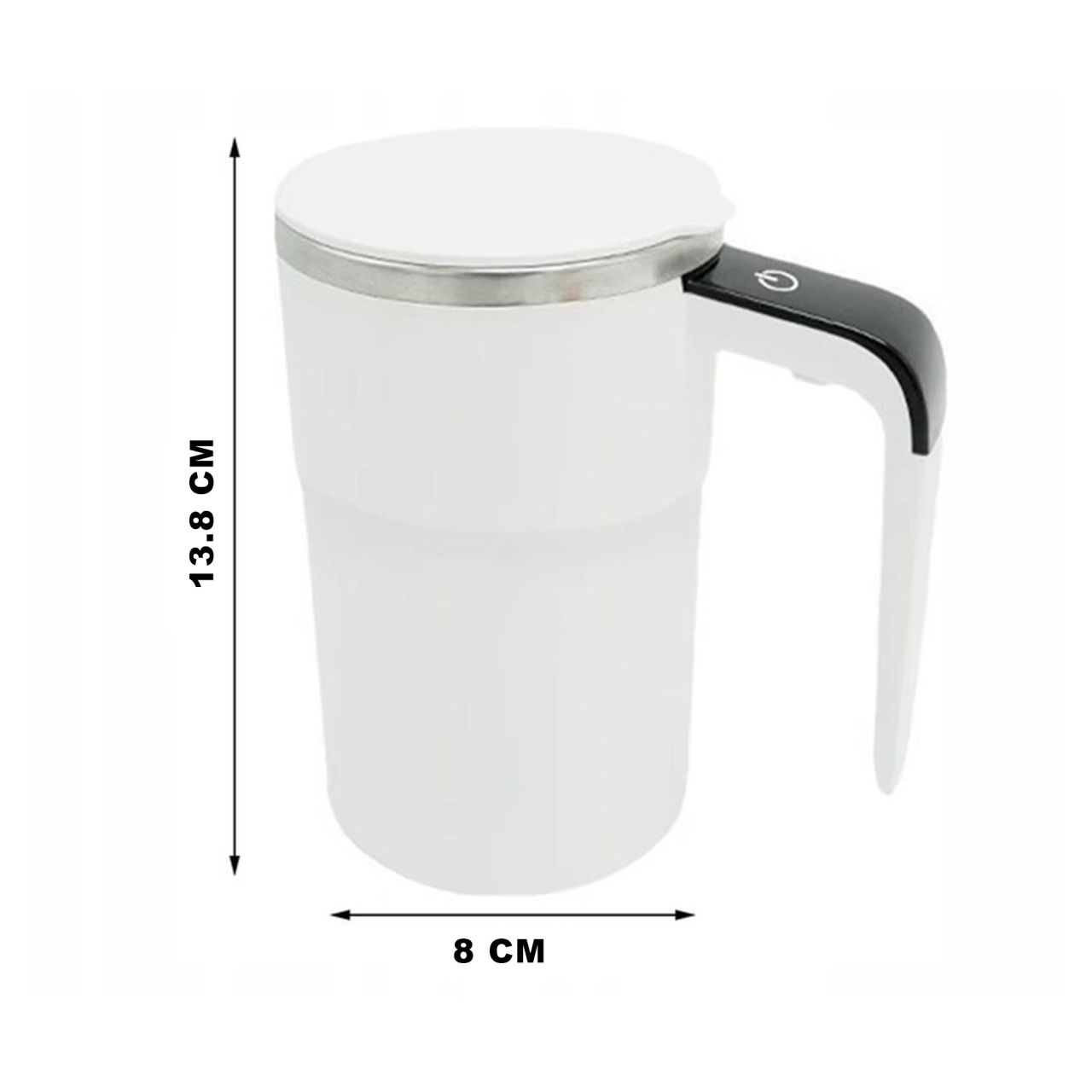 Cana Termica, Flippy, Ecran LCD, Auto Amestecare, Afisaj al Temperaturii, Otel Inoxidabil, Tip Termos, Incarcare USB, 13.8 x 8 cm, Roz [3]