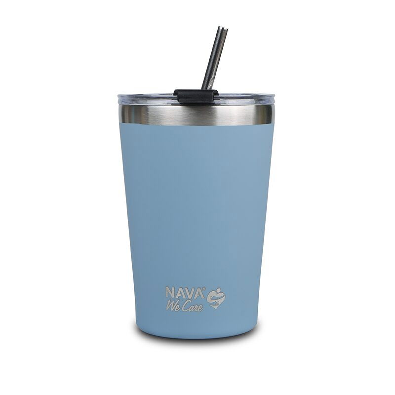 Cana termoizolanta cu pai Nava 450ml albastru [1]