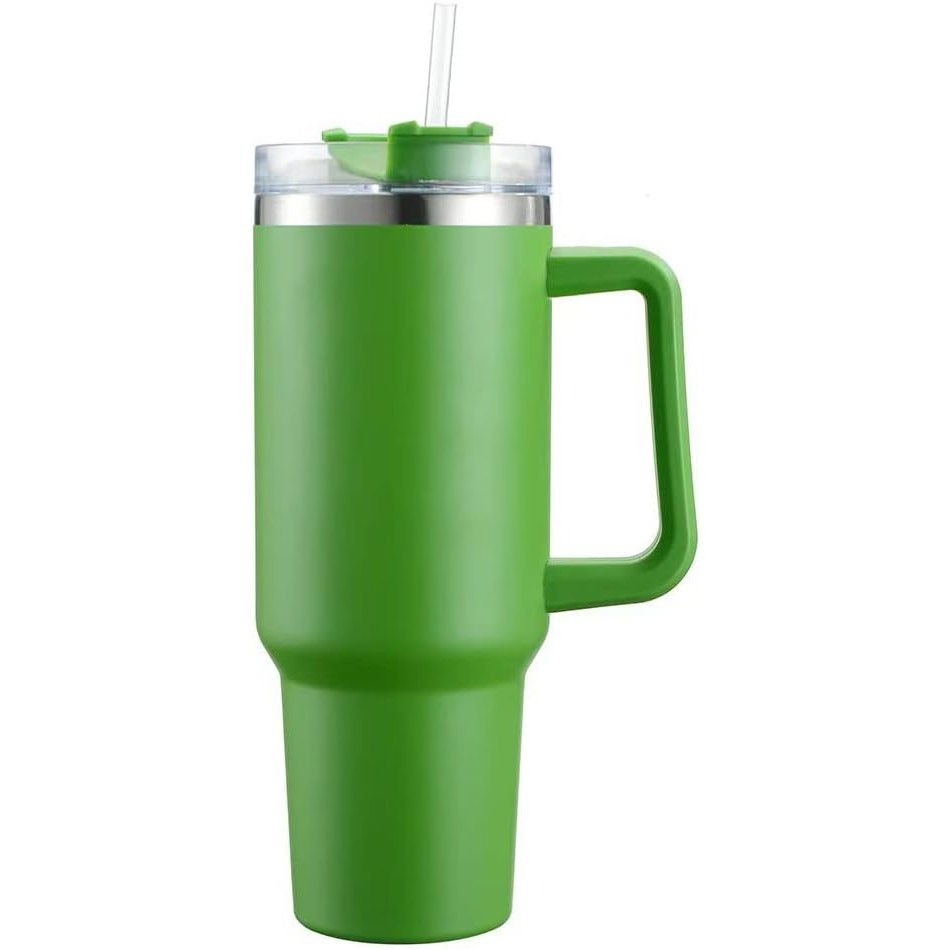 Cana Termos din Plastic, Flippy, pentru Bauturi Calde si Reci, cu Maner, 9.9x9.9x27 cm, Verde [4]