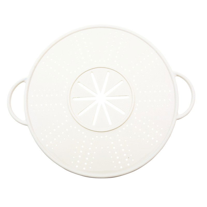 Capac Sita pentru Tigaie, Flippy, 28 inch, Capac din Silicon pentru Scuregere, Rezistent la Remperaturi ridicate, Anti-Stropire, Deflector de Ulei, Alb [1]