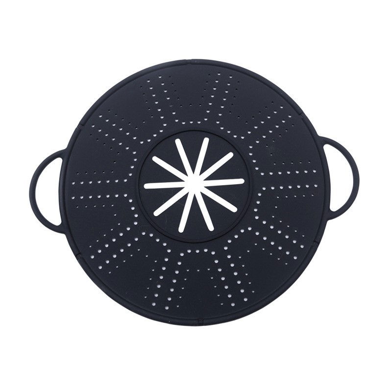 Capac Sita pentru Tigaie, Flippy, 28 inch, Capac din Silicon pentru Scuregere, Rezistent la Remperaturi ridicate, Anti-Stropire, Deflector de Ulei, Negru [1]