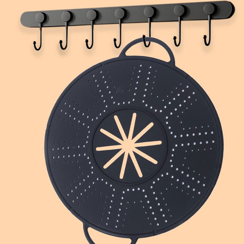 Capac Sita pentru Tigaie, Flippy, 28 inch, Capac din Silicon pentru Scuregere, Rezistent la Remperaturi ridicate, Anti-Stropire, Deflector de Ulei, Negru [6]