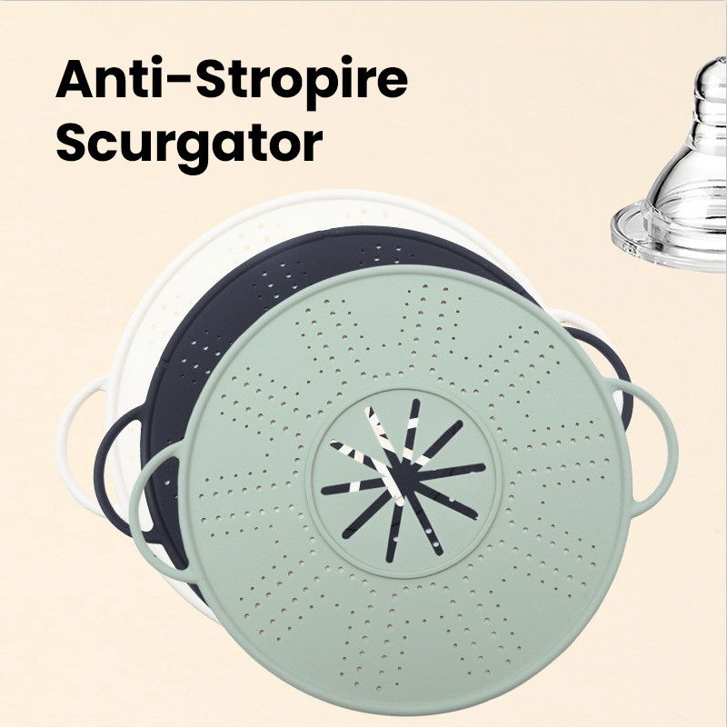 Capac Sita pentru Tigaie, Flippy, 28 inch, Capac din Silicon pentru Scuregere, Rezistent la Remperaturi ridicate, Anti-Stropire, Deflector de Ulei, Verde deschis [4]