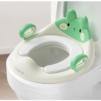 Capac WC cu Reductie, Flippy, pentru Copii, cu Manere, Model Ursulet, Plastic Durabil, Verde [4]