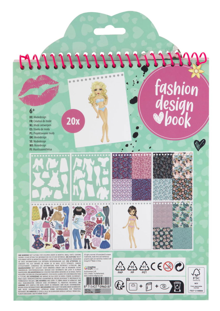 Carte cu abtibilduri - Fashion Design (Verde) [2]