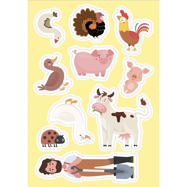 Carte de activitati cu abtibilduri - Ferma [5]