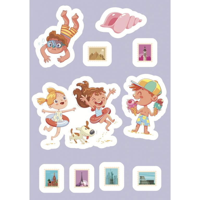 Carte de activitati cu abtibilduri - In vacanta [5]