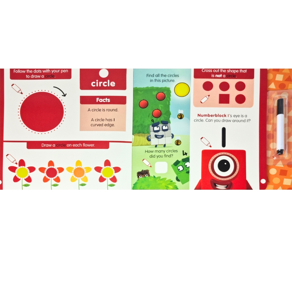 Carticica Scriu si sterg Numberblocks - Forme geometrice [2]