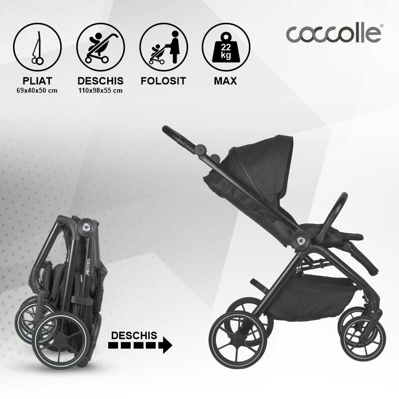 Carucior modular 2in1 Coccolle Serry Jet black [12]