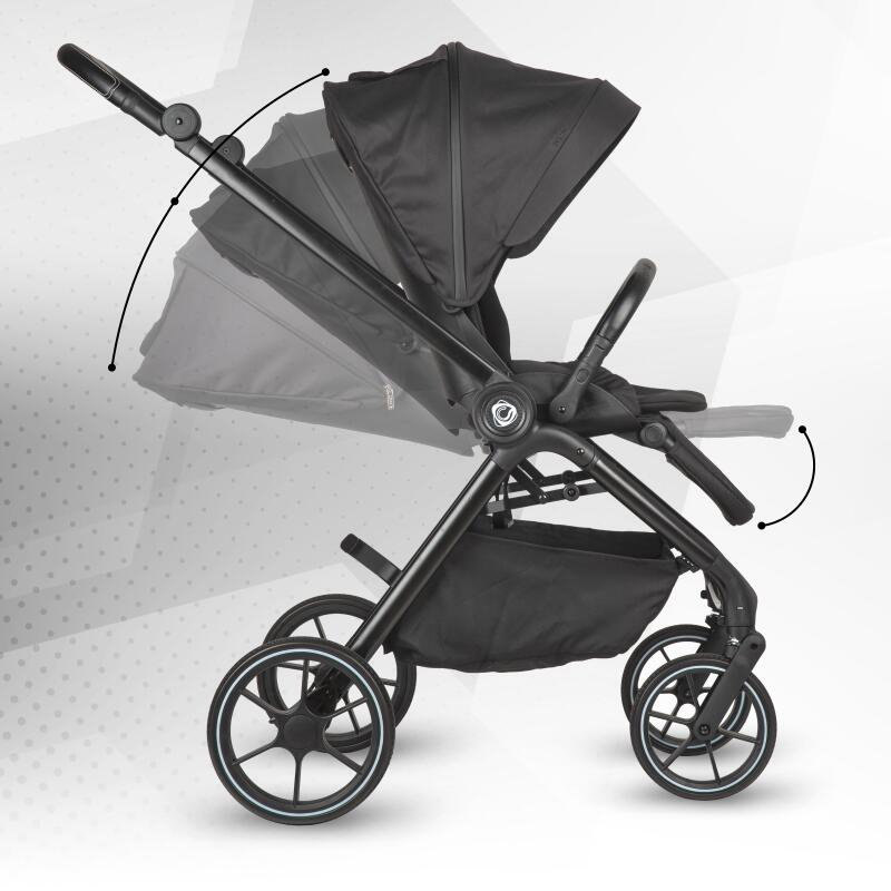 Carucior modular 2in1 Coccolle Serry Jet black+ Scoica auto iSize Coccolle Knox Black [13]