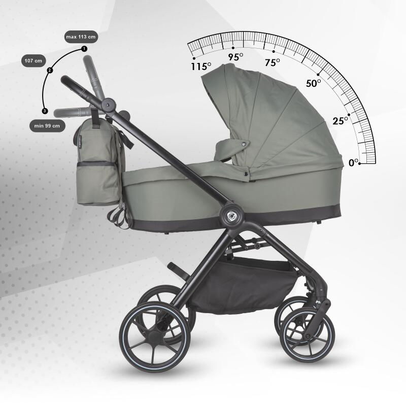 Carucior modular 2in1 Coccolle Serry Moss green+ Scoica auto iSize Coccolle Knox Black [9]