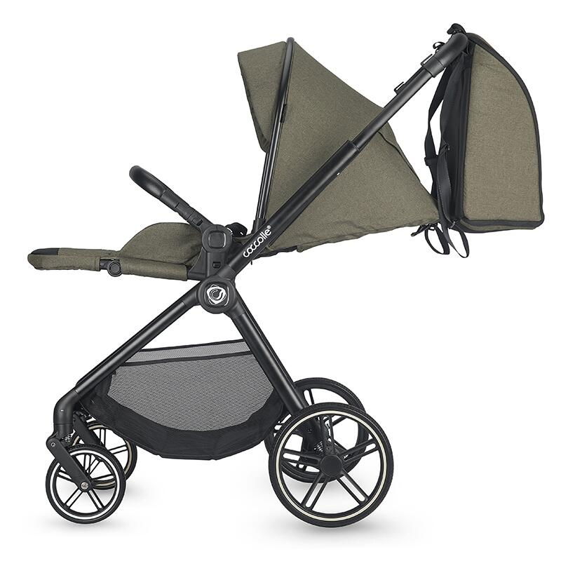 Carucior modular 4in1 Coccolle Lissia Moss green cu Scoica auto iSize Coccolle Knox Black si Baza isofix iSize Coccolle Knox [6]
