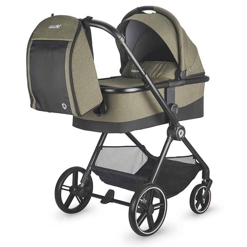 Carucior modular 4in1 Coccolle Lissia Moss green cu Scoica auto iSize Coccolle Knox Black si Baza isofix iSize Coccolle Knox [8]