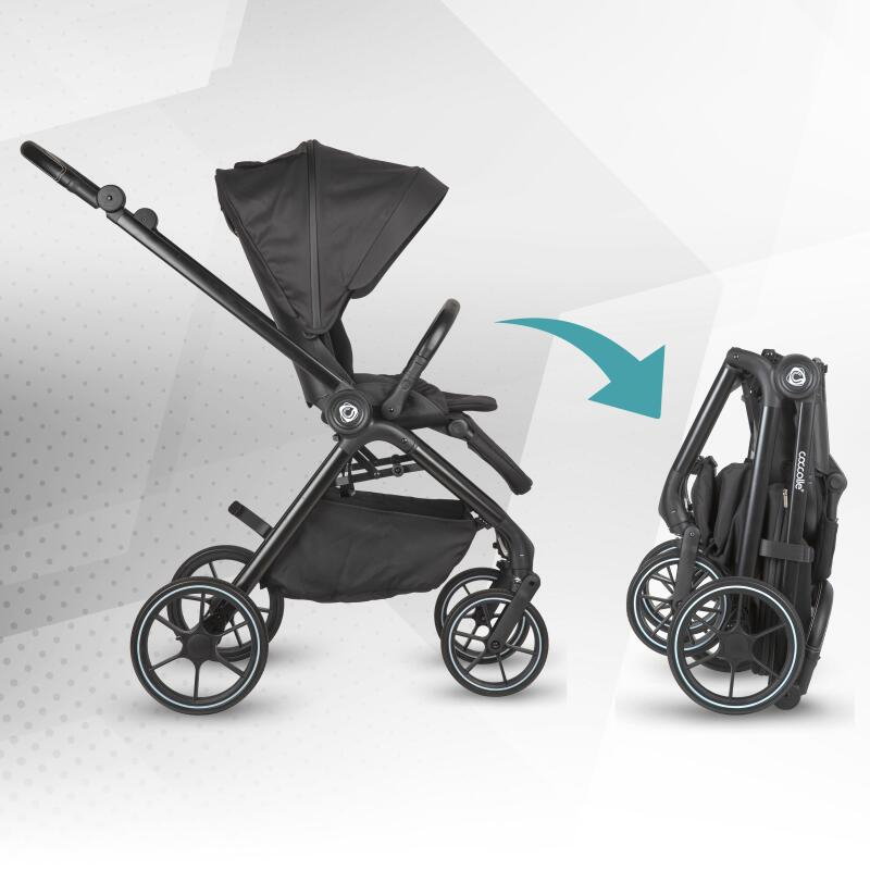 Carucior modular 4in1 Coccolle Serry Jet black cu Scoica auto iSize Coccolle Knox Black si Baza isofix iSize Coccolle Knox [16]