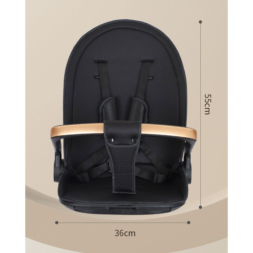 Carucior Sport Flippy 3in1, 6-36 Luni, Reversibil, Pliabil, Tavita pentru Masa, Pozitie de Somn, Centura de Siguranta, Roti 360, Suport Pahar, Copertina pentru Soare, 32x63x95cm, Negru Model Pisicute [9]