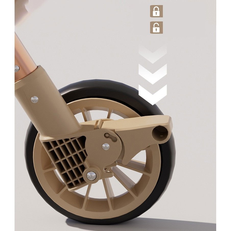 Carut Pliabil, Flippy, Usor, Compatibil cu Avionul, de Plimbat/Dormit, Parasolar, Cutie Depozitare, Tabla de Masa, 93 x 70 x 40 cm, Bej [7]