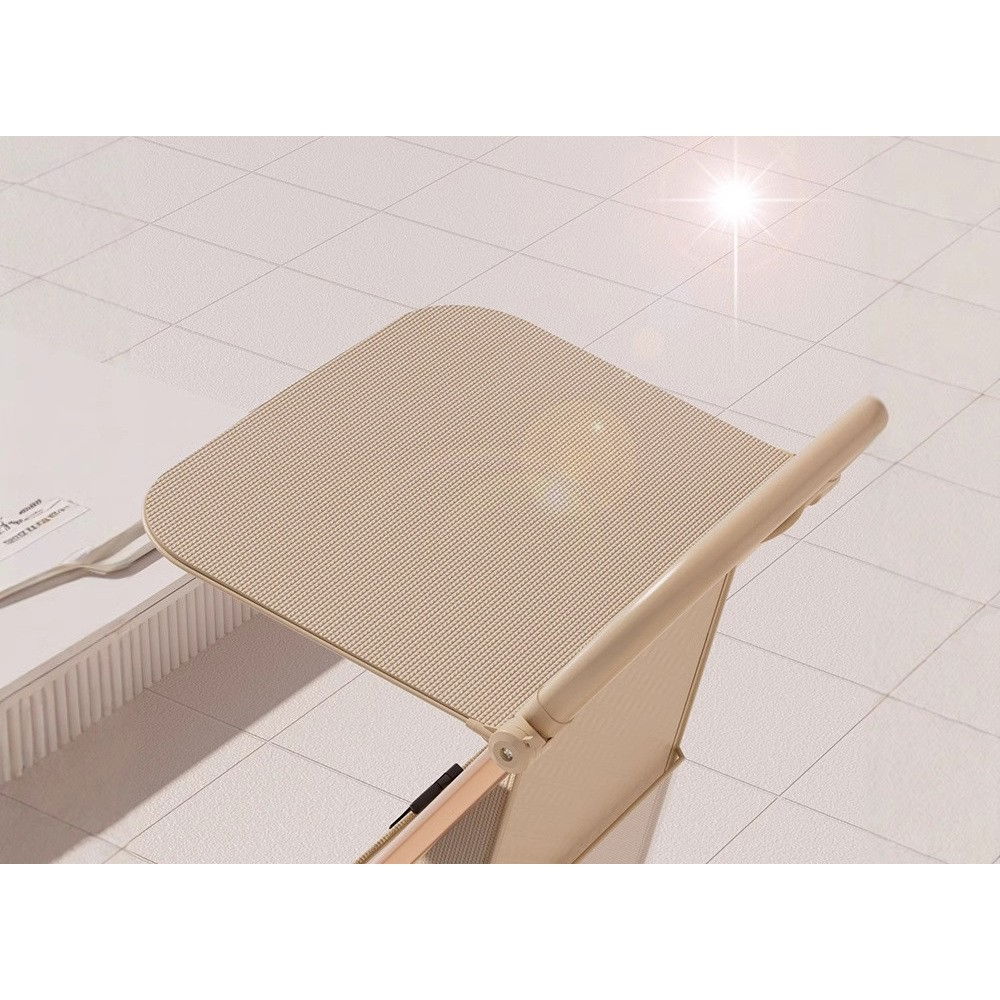 Carut Pliabil, Flippy, Usor, Compatibil cu Avionul, de Plimbat/Dormit, Parasolar, Cutie Depozitare, Tabla de Masa, 93 x 70 x 40 cm, Bej [3]