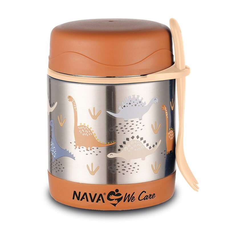 Caserola inox Nava We care 350 ml Dino Brown [1]