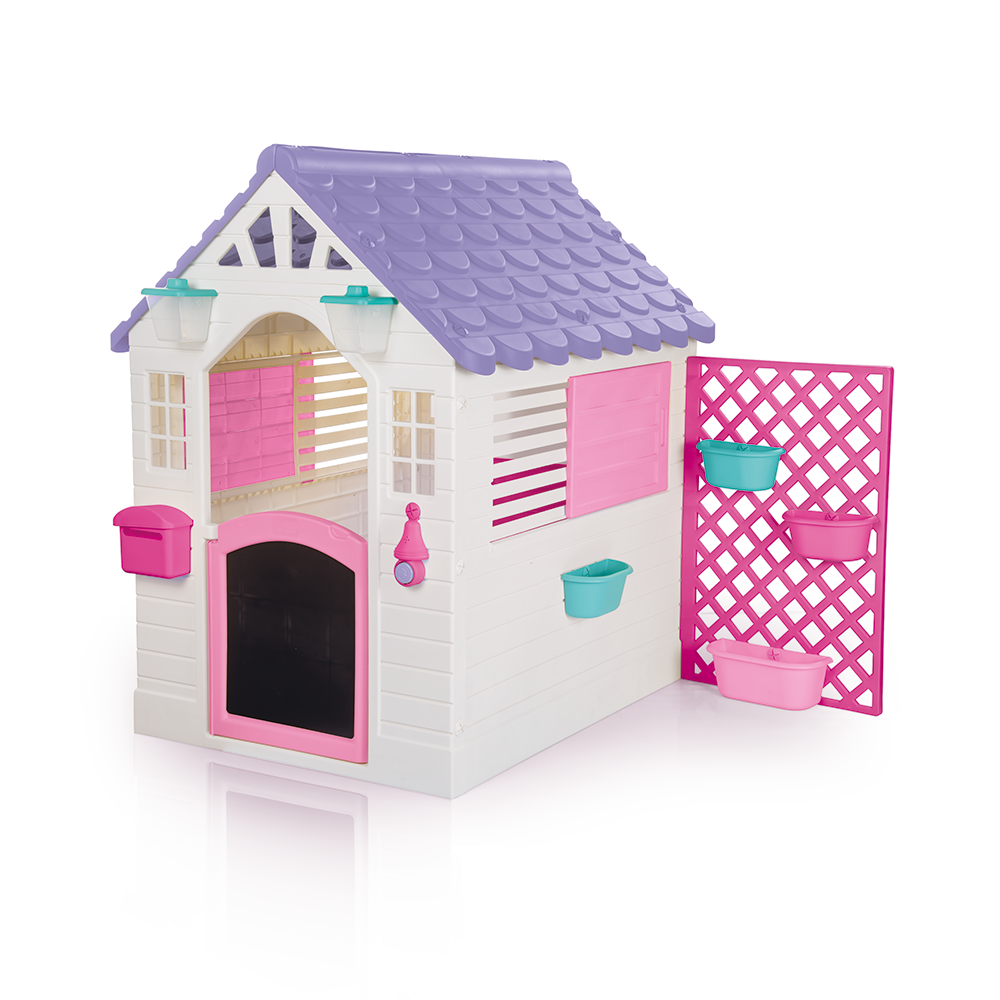 Casuta pentru copii premium - Alb& roz [1]