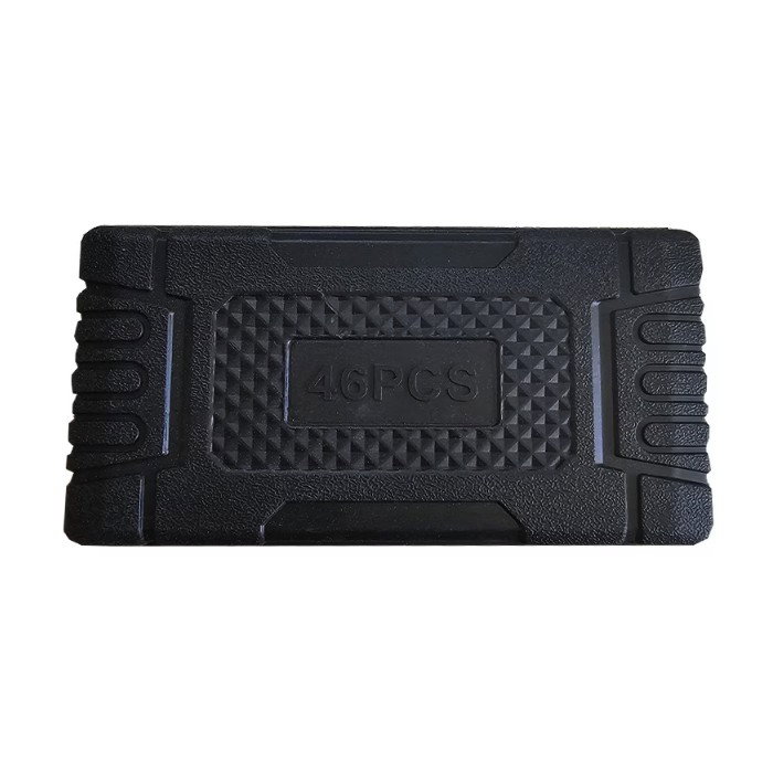 Chei tubulare Set 46 de Piese, Flippy, Trusa Scule de Reparatii Auto, Prelungitoare Rigid si Flexibil, Articulatie Cardanica, Antrenor de Forta Glisant, Adaptoare, Maner pentru Surubelnita, 23 x 12 x  [3]