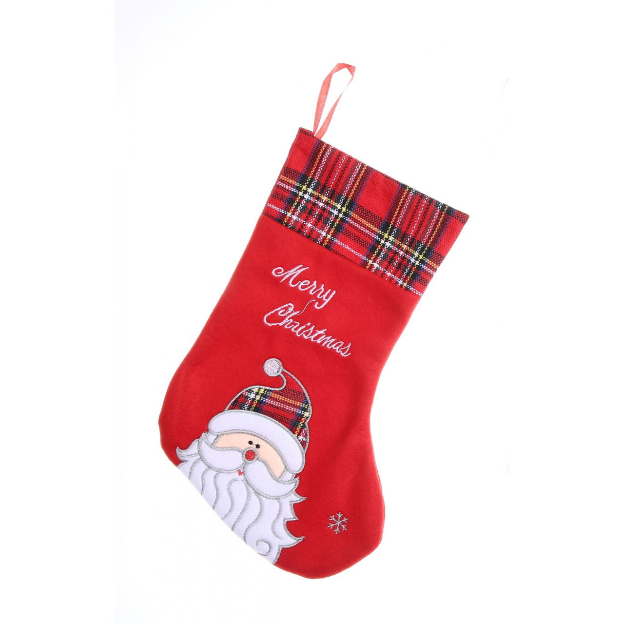 Ciorap Cadouri, culoare rosie, imprimeu Mos Craciun ,marimea 15x30 cm, Flippy [2]