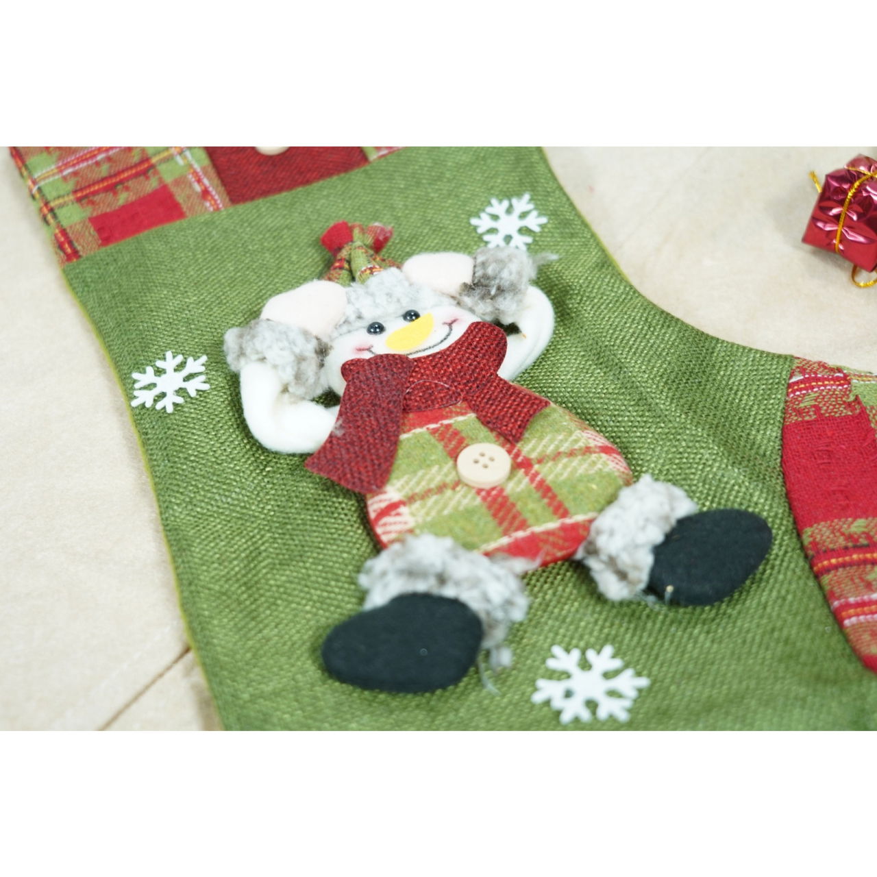 Ciorap Cadouri, Flippy,cu model elf,verde, marimea 20x30 cm, textil, interior [3]