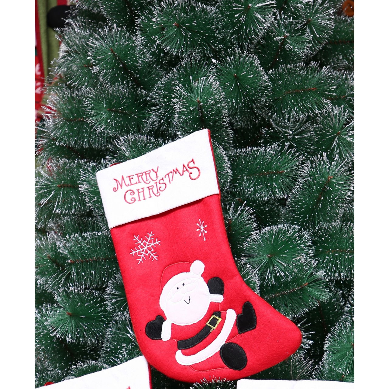 Ciorap Cadouri, Flippy,cu model Mos Craciun, rosu, marimea 20x40 cm, textil, interior [5]