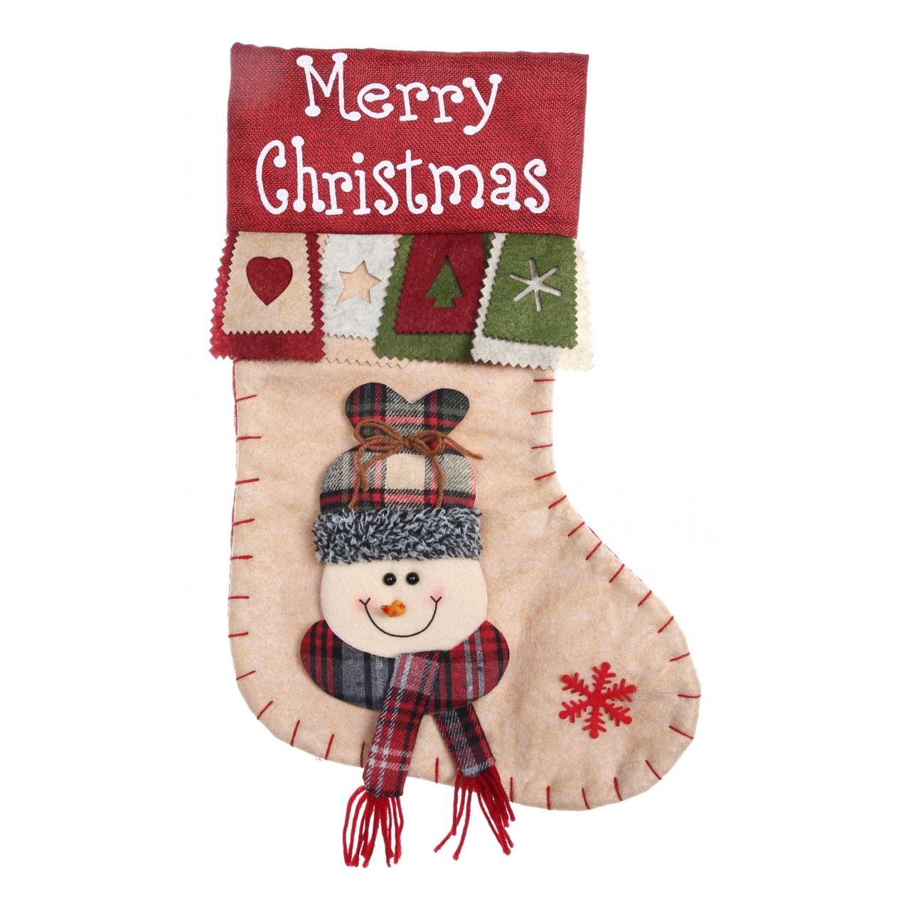 Ciorap Cadouri, Flippy,cu model om de zapada,crem, marimea 20x40 cm, textil, interior [1]