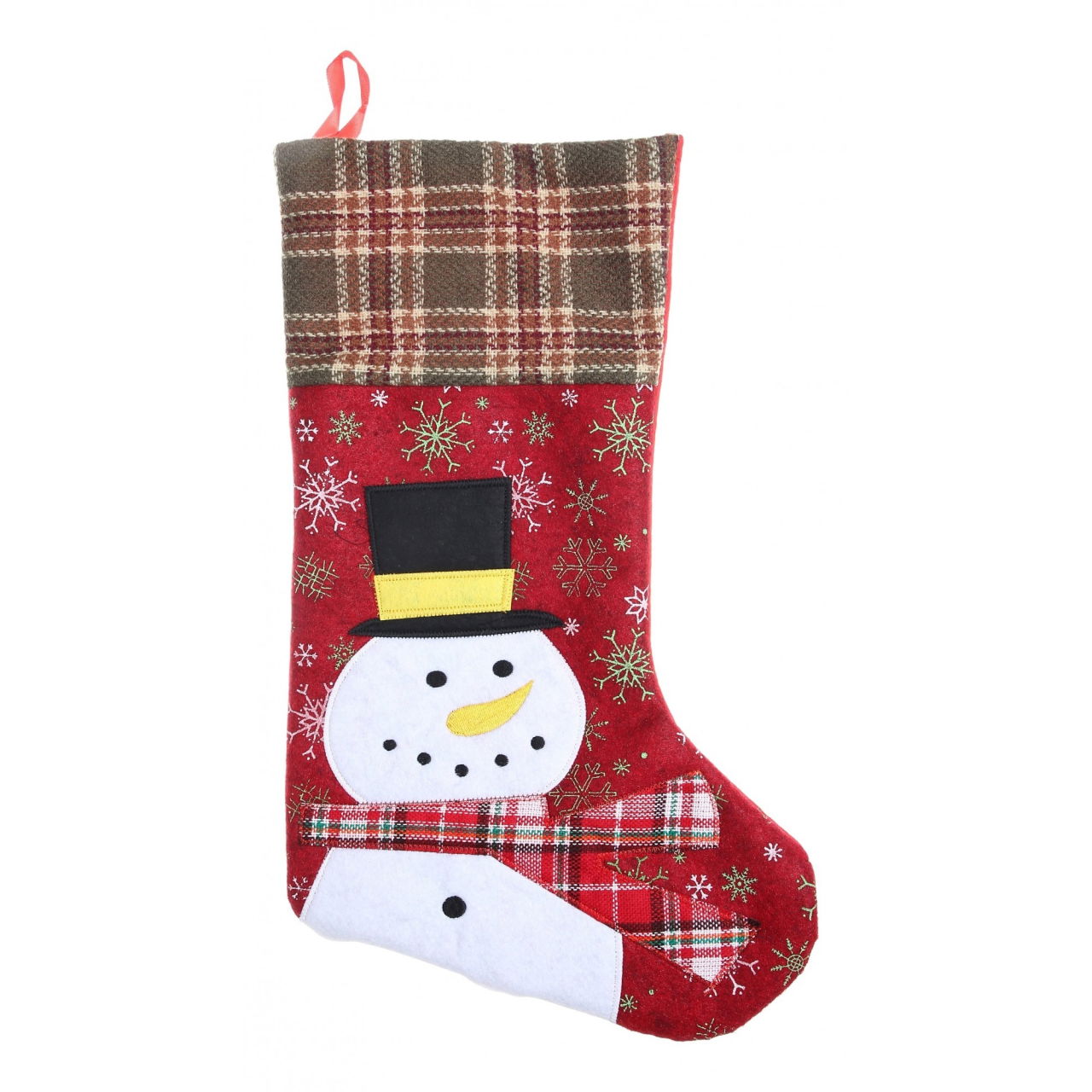 Ciorap Cadouri,Flippy,cu model om de zapada, rosu, marimea 20x40 cm, textil, interior [1]