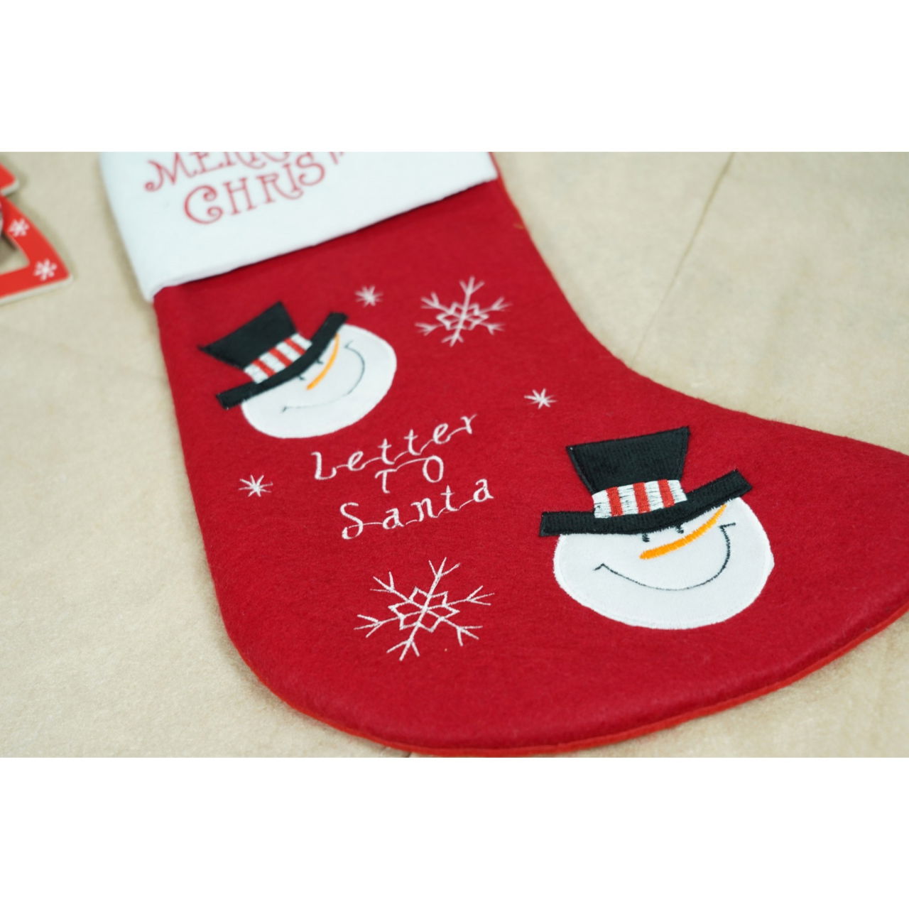 Ciorap Cadouri, Flippy,cu model om de zapada, rosu, marimea 20x40 cm, textil, interior [2]