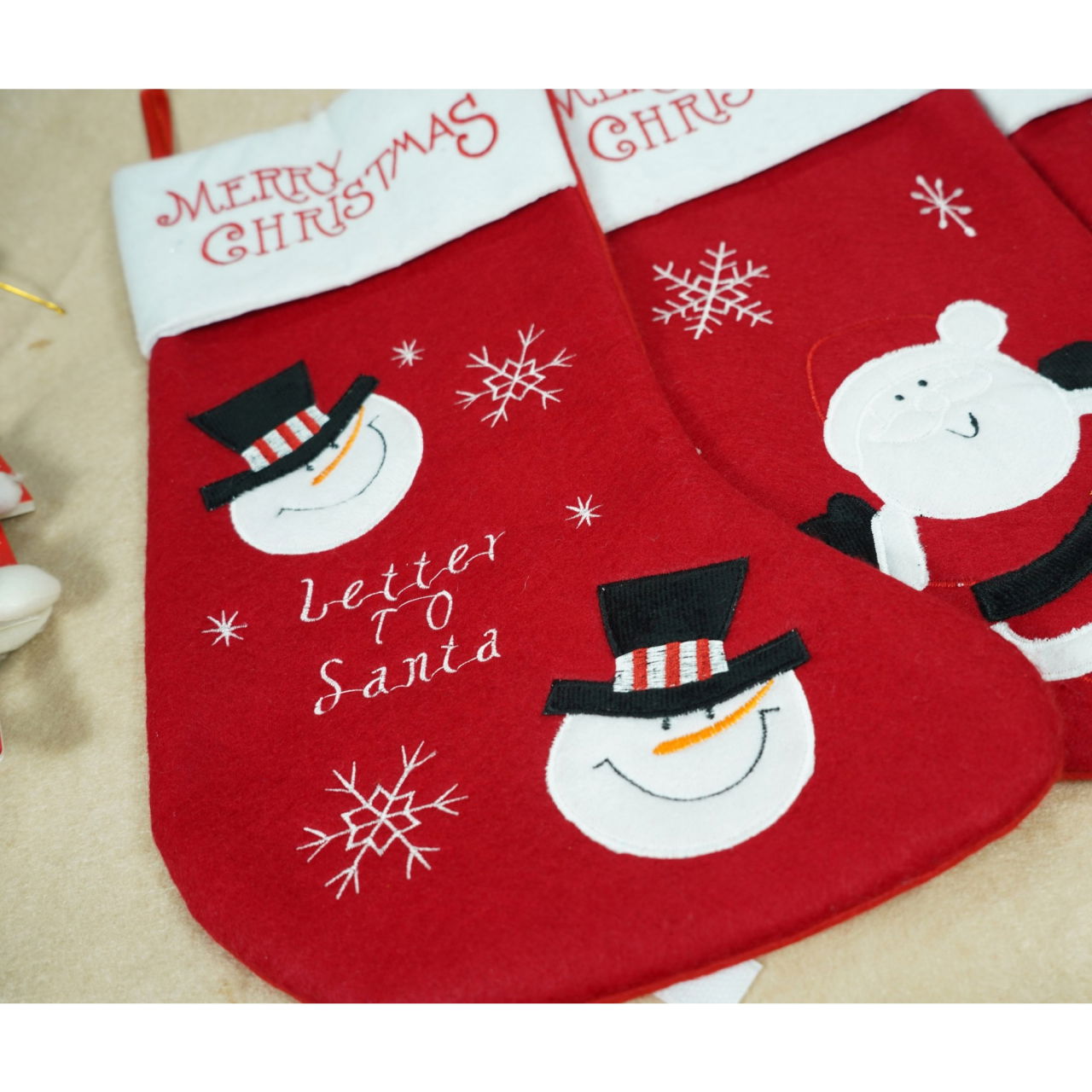 Ciorap Cadouri, Flippy,cu model om de zapada, rosu, marimea 20x40 cm, textil, interior [4]